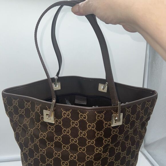 Gucci Brown Monogram Tote Bag - Picture 2 of 14